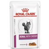 Royal Canin Renal влажный диетический корм для кошек при хронической почечной недостаточности с курицей, 85 г